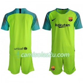 Camisolas de Futebol FC Barcelona Guarda Redes Criança Equipamento Principal 2019/20 Manga Curta